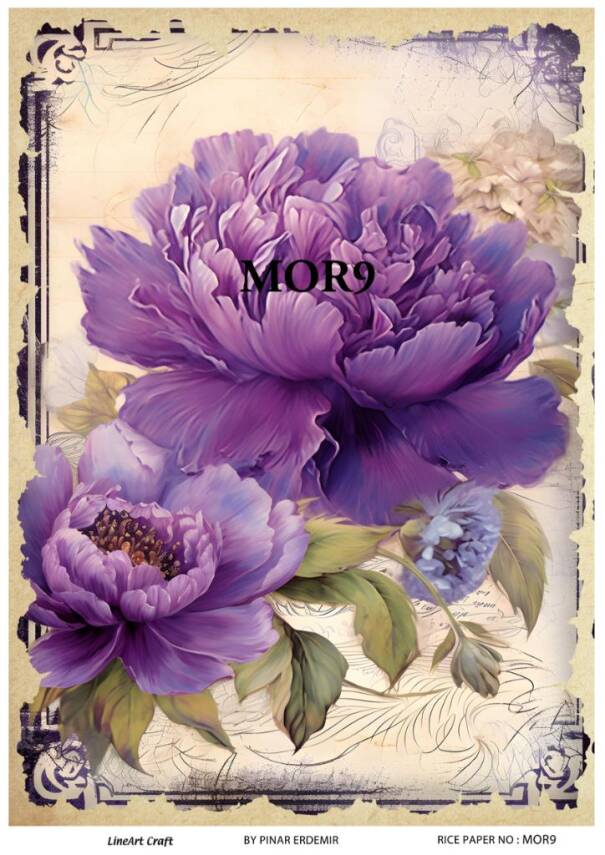 Vintage Mor Konseptli Pirinç Dekopaj Model : MOR09 - 1