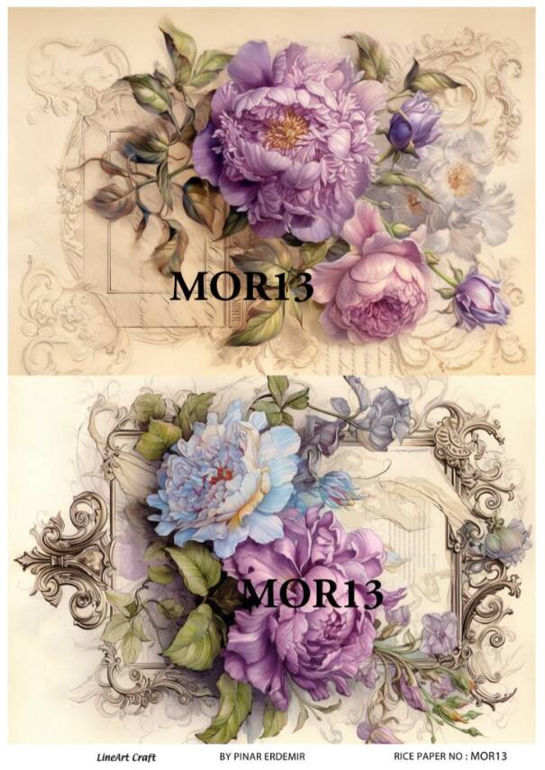 Vintage Mor Konseptli Pirinç Dekopaj Model : MOR13 - 1