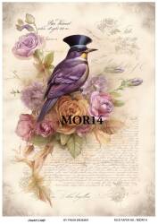 Vintage Mor Konseptli Pirinç Dekopaj Model : MOR14 - Line Art