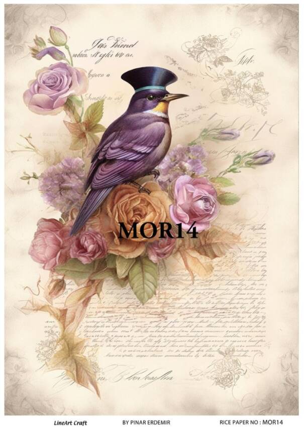 Vintage Mor Konseptli Pirinç Dekopaj Model : MOR14 - 1