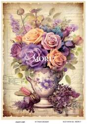 Vintage Mor Konseptli Pirinç Dekopaj Model : MOR17 - Line Art