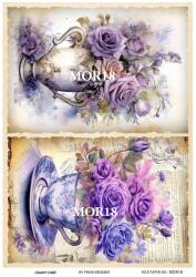 Vintage Mor Konseptli Pirinç Dekopaj Model : MOR18 - Line Art