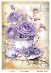 Vintage Mor Konseptli Pirinç Dekopaj Model : MOR25 - Line Art