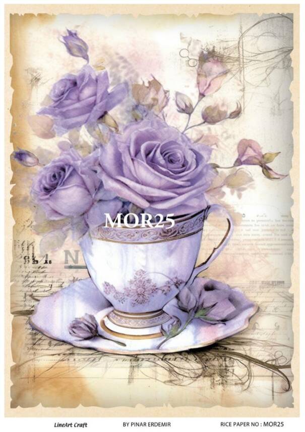 Vintage Mor Konseptli Pirinç Dekopaj Model : MOR25 - 1