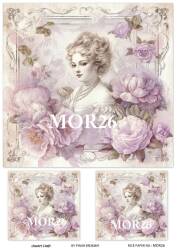 Vintage Mor Konseptli Pirinç Dekopaj Model : MOR26 - Line Art