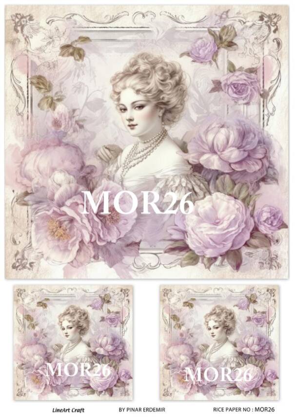 Vintage Mor Konseptli Pirinç Dekopaj Model : MOR26 - 1