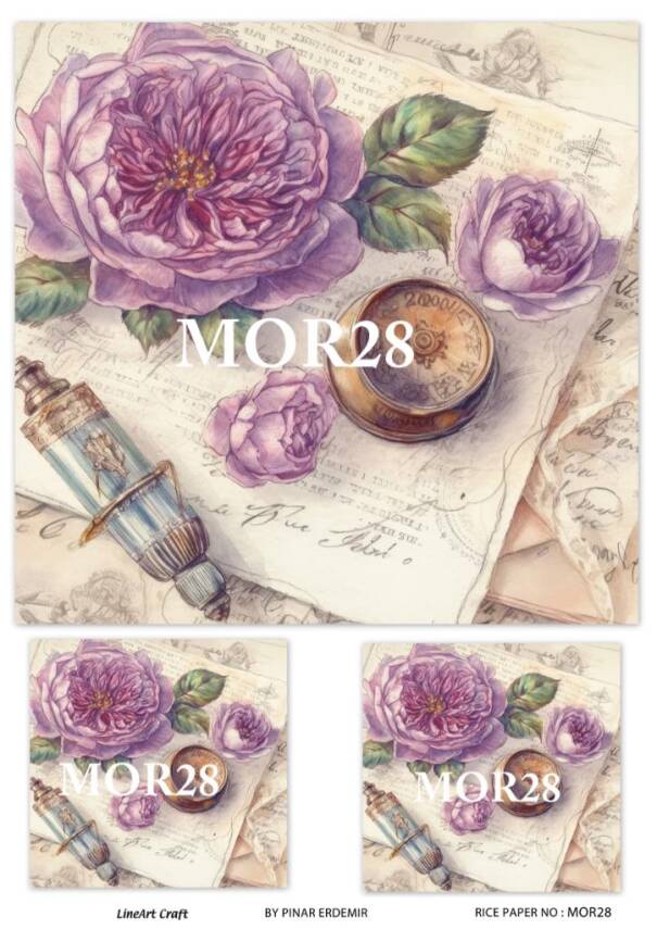 Vintage Mor Konseptli Pirinç Dekopaj Model : MOR28 - 1
