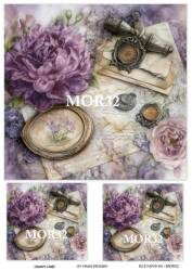 Vintage Mor Konseptli Pirinç Dekopaj Model : MOR32 - Line Art