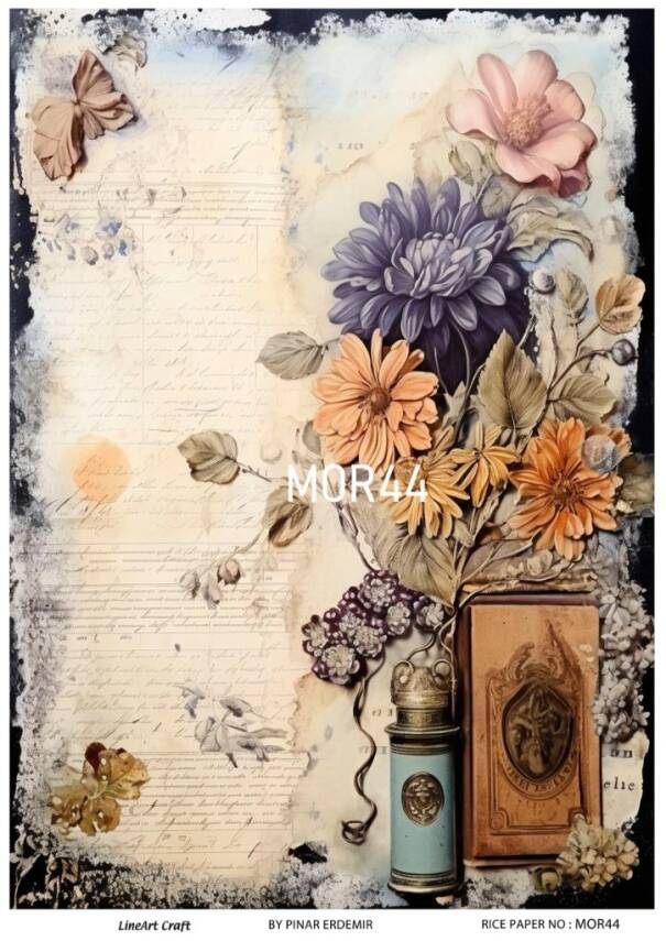 Vintage Mor Konseptli Pirinç Dekopaj Model : MOR44 - 1