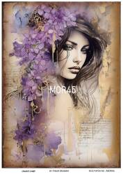 Vintage Mor Konseptli Pirinç Dekopaj Model : MOR45 - Line Art