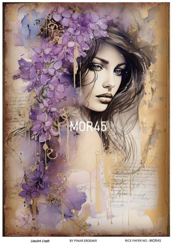 Vintage Mor Konseptli Pirinç Dekopaj Model : MOR45 - 1