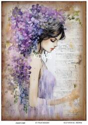 Vintage Mor Konseptli Pirinç Dekopaj Model : MOR46 - Line Art