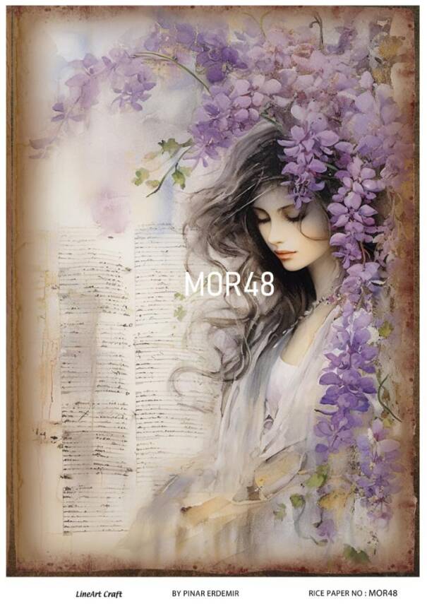 Vintage Mor Konseptli Pirinç Dekopaj Model : MOR48 - 1