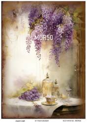 Vintage Mor Konseptli Pirinç Dekopaj Model : MOR50 - Line Art