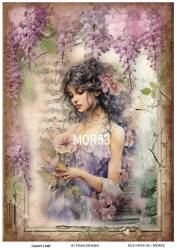 Vintage Mor Konseptli Pirinç Dekopaj Model : MOR53 - Line Art