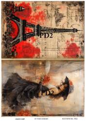 Vintage Paris Day Desenli Pirinç Dekopaj Model : PD02 - Line Art