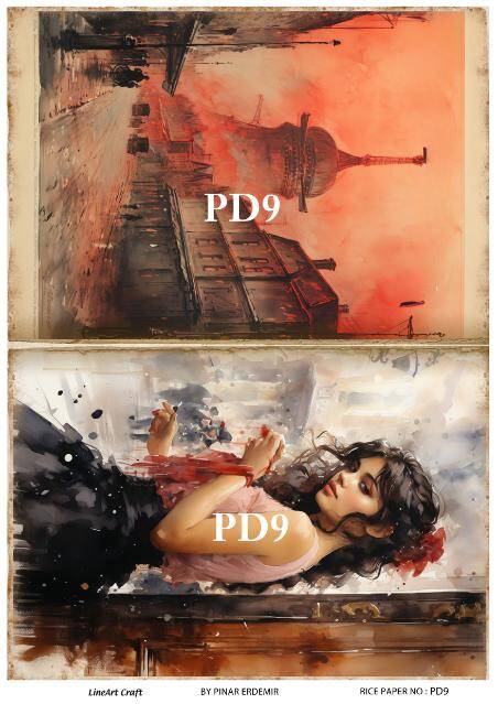 Vintage Paris Day Desenli Pirinç Dekopaj Model : PD09 - 1