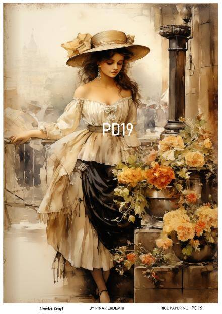 Vintage Paris Day Desenli Pirinç Dekopaj Model : PD19 - 1