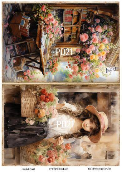 Vintage Paris Day Desenli Pirinç Dekopaj Model : PD21 - 1