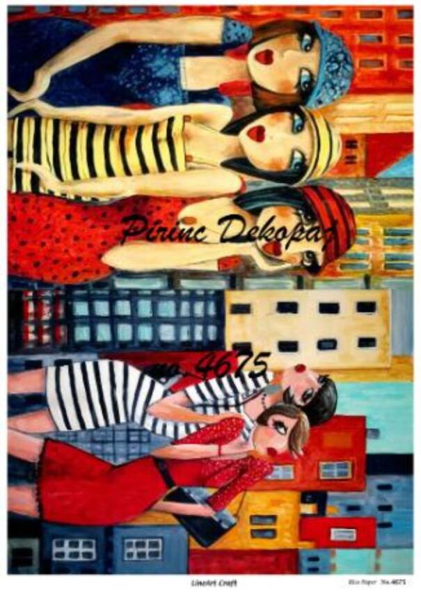 Vintage Retro Kadın Temalı Pirinç Dekopaj Model : 4675 - 1