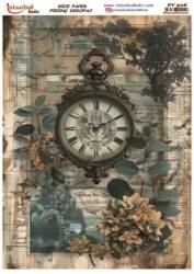 Vintage Saat Desenli Pirinç Dekopaj Model : PT 0506 - Tual Hobi Craft İst