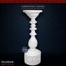 Vintage Şamdan Mumluk (43x13cm) Büyük Boy - Tual Hobi Sanat