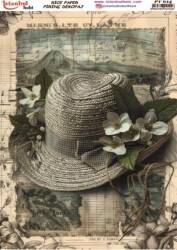 Vintage Şapka Desenli Pirinç Dekopaj Model : PT 0614 - Tual Hobi Craft İst