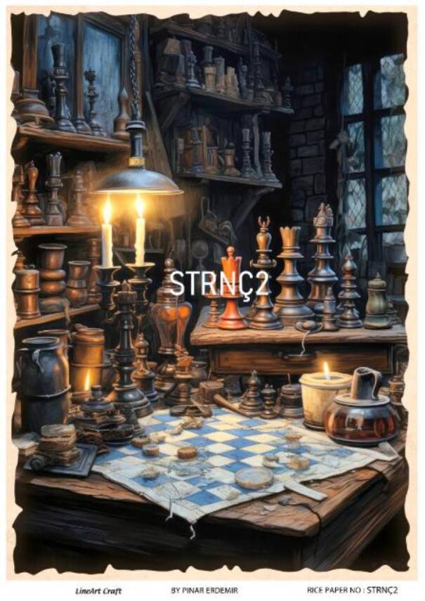 Vintage Satranç Desenli Pirinç Dekopaj Model : STRNÇ02 - 1