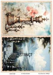 Vintage Satranç Desenli Pirinç Dekopaj Model : STRNÇ07 - Line Art