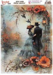 Vintage Sevgili Desenli Pirinç Dekopaj Model : PT 0116 - Tual Hobi Craft İst