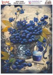 Yaban Mersini Desenli Pirinç Dekopaj Model : PT 00083 - Tual Hobi Craft İst