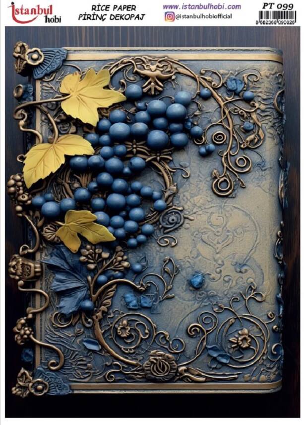 Yaban Mersini Desenli Pirinç Dekopaj Model : PT 00099 - 1