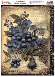 Yaban Mersini Desenli Pirinç Dekopaj Model : PT 00103 - Tual Hobi Craft İst