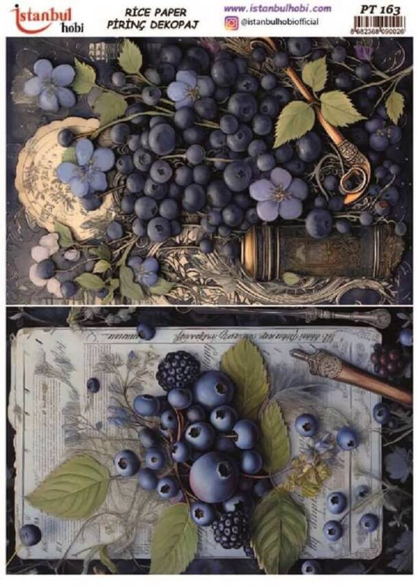 Yaban Mersini Desenli Pirinç Dekopaj Model : PT 00163 - 1