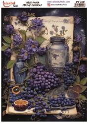 Yaban Mersini Desenli Pirinç Dekopaj Model : PT 00168 - Tual Hobi Craft İst