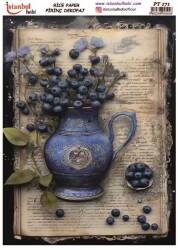 Yaban Mersini Desenli Pirinç Dekopaj Model : PT 00171 - Tual Hobi Craft İst