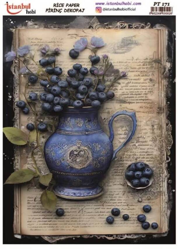 Yaban Mersini Desenli Pirinç Dekopaj Model : PT 00171 - 1