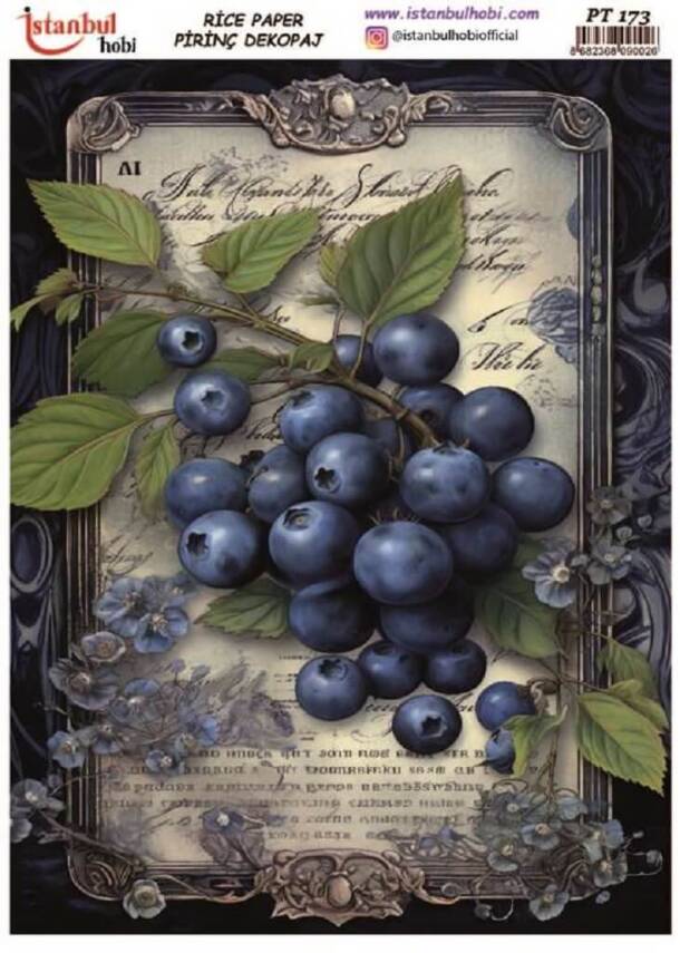 Yaban Mersini Desenli Pirinç Dekopaj Model : PT 00173 - 1
