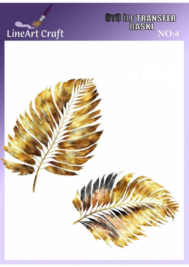 Yaprak Desenli Kumaş Transfer Kağıdı LNT-K004 (20x20 cm) - 1