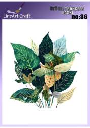 Yaprak Desenli Kumaş Transfer Kağıdı LNT-K036 (20x20 cm) - Line Art