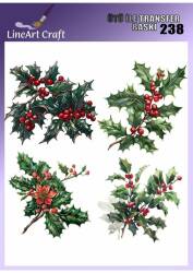 Yaprak Desenli Kumaş Transfer Kağıdı LNT-K238 (20x20 cm) - Line Art