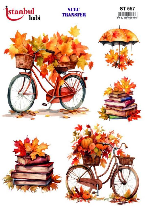 Yaprak Desenli Sulu Transfer Kağıdı STI-557 - 1