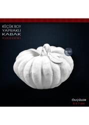 Yapraklı Kabak Biblo Küçük Boy (8x7 cm) Ham Polyester - Tual Hobi Sanat