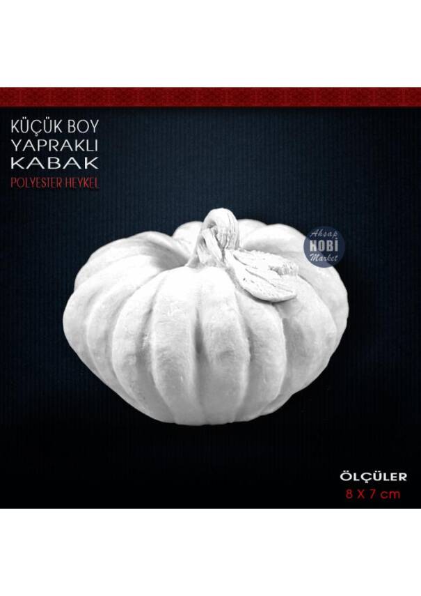 Yapraklı Kabak Biblo Küçük Boy (8x7 cm) Ham Polyester - 1