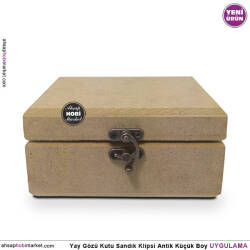 Yay Gözü Kutu Sandık Klipsi Küçük (20x24 mm) Antik Bakır - 3