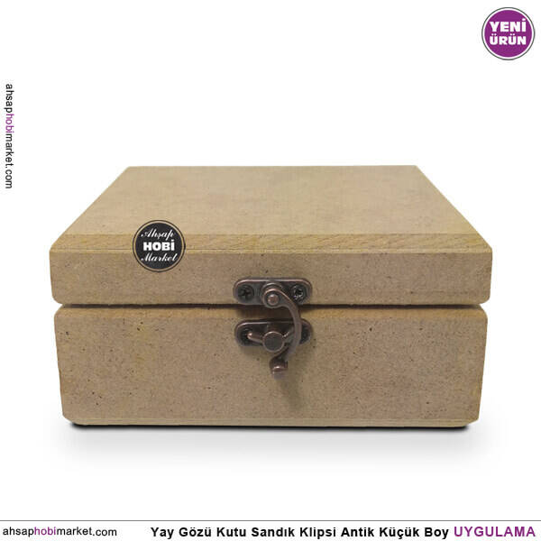 Yay Gözü Kutu Sandık Klipsi Küçük (20x24 mm) Antik Bakır - 3