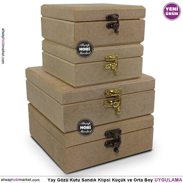 Yay Gözü Kutu Sandık Klipsi Küçük (20x24 mm) Antik Bakır - 4