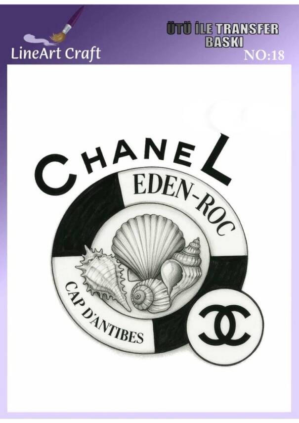 Yazı Desenli Kumaş Transfer Kağıdı LNT-K018 (20x20 cm) - 1