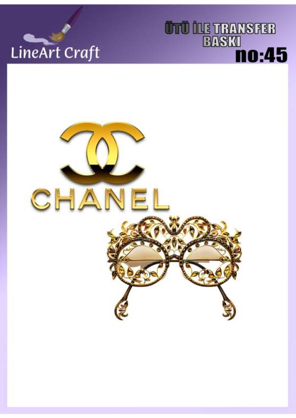 Yazı Desenli Kumaş Transfer Kağıdı LNT-K045 (20x20 cm) - 1