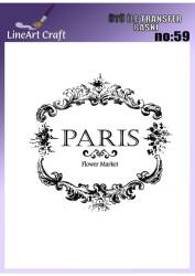 Yazı Desenli Kumaş Transfer Kağıdı LNT-K059 (20x20 cm) - Line Art